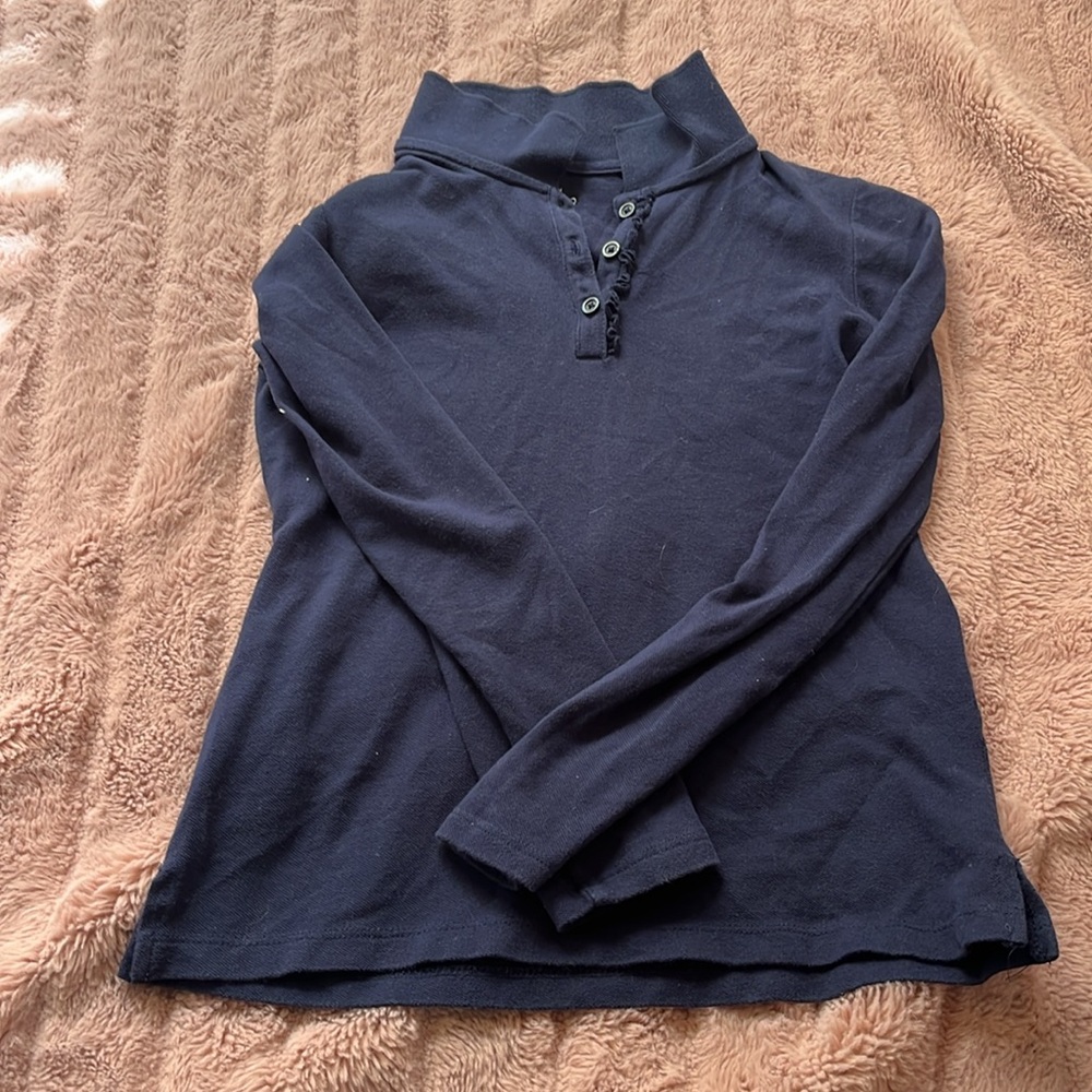 1989 place children’s navy blue long sleeve polo(size kids L or 10/12)